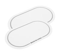 Levemolo 2pcs Kick Drum Pedal Patch Drum Patch White Pet Material Noise Reduction Space for Two Drummers for Live Performances