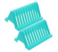 Levemolo 2pcs Laboratory Glass Slide Drying Rack Sturdy Construction and Antislip Design Vertical Structure Plastic Microscope Slide Holder for Compact Laboratories