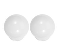 Levemolo 2Pcs Lamp Post Light Cover - White Replacement Lampshade Global Shape 15cm/6" for Patio Garden Streetlight Lamps - Fits Wall Ceiling and Post Light Fixture