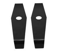 Levemolo 2pcs Manganese Hacksaw Blade Set Garden Lawnmower Lawn Mower Clearing Outdoor Attachment Replacement Cut Lawn Mowing Accessories Mower Accessories Strimmers Black Manganese Steel