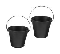 Levemolo 2Pcs Metal Bbq Drip Grease Bucket Reusable Oil Collection Container for Outdoor Grill Compact for Easy Use and Cleaning for Home Cooking and Picnics