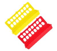 Levemolo 2Pcs Plastic Chicken and Pigeon Feeding Troughs Flip-over Feeders with Large Capacity Food Containers for Birds and Poultry Outdoor Use