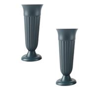 Levemolo 2pcs Plastic Grave Cone Vases Cemetery Cone Shaped Vase Greenhouse Flower Arrangement Cemetery Memorial Supplies for Lawn Planters