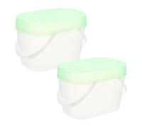 Levemolo 2pcs Portable Small Pet Travel Boxes Handheld Turtle and Hamster Carrier Cases with Ventilation for Mice Guinea Pigs and Reptiles