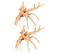 Levemolo 2pcs Rhododendron Root Driftwood Craft for Aquarium Decor Safe Natural Driftwood Adornments for Fish Tanks Random Shapes for Aquatic Landscapes and Home Decor