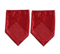Levemolo 2pcs Shiny Sequin Dog Bandana Scarf for Pet Accessories Breathable and for Halloween Weddings Christmas and Daily Life