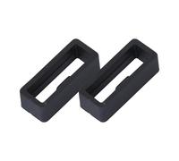 Levemolo 2pcs Silicone Watch Band Loops for X5, Soft and Movable Positioning Buckle, Inner Diameter 22mm, Replacement for Broken Loops, Black