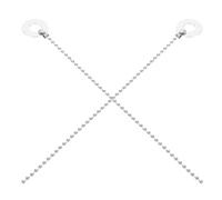 Levemolo 2pcs Silver Cymbal Sizzle Chain for Drum Kit Cymbal Sustain Extension Links Drum Hardware Accessory for Jazz and Rock Sets