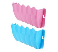Levemolo 2pcs Small Animal External Grass Holders Practical Rabbit Guinea Pig Feeders Easy-install Hay Racks Blue Pink for Pet Cages and Feeding