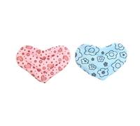 Levemolo 2pcs Small Pet Mini Nest Pad for Hamster and Guinea Pig Thermal Warm Blanket with Heart Pattern Design Lightweight Portable Sleeping Mat for Winter Cage Bedding