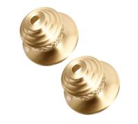 Levemolo 2pcs Solid Brass Wheat Pattern Lamp Shade Collar for E27, Oxidation Resistant Vintage Lighting Cap, Compatibility, for Cafes and Living Rooms, 70x70x45mm