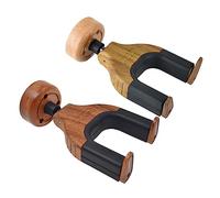 Levemolo 2pcs Solid Wood Guitar Hook Hanger Detachable Wall Mount for Guitar Hangers for Bedroom Living Display