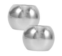 Levemolo 2pcs Stainless Steel Garden Sphere Balls Hollow Mirror Polished Reflective Decorative Orbs for Outdoor Patio Fence Weather Resistant
