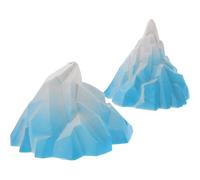 Levemolo 2pcs Tiny Floeberg Figurine Aquarium Decoration with Realistic Design and Natural Look, Pvc Material Easy-to-clean Iceberg Ornament for Fish Tank and Aquatic Creatures