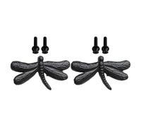 Levemolo 2pcs Vintage Dragonfly Iron Door Handles Retro Metal Cabinet Drawer Pulls with Screws for Dressers Wardrobe Doors and Furniture Decorative Handles for Bedroom Storage