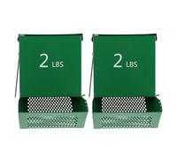 Levemolo 2set Pet Feeder Lid Metal Outdoor Small Animal Gravity Feeding Trough Holds Several Days Worth of Food for Bunny Guinea Pig