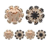 Levemolo 3 Pairs Rhinestone Alloy Button Covers for Shirts with Integrated Stability and Decorative Design, Clip-on Sleeve Button Accessories for Quick Transformation between Outfits