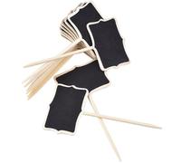 Levemolo 30Pcs Mini Wooden Chalkboard Plant Labels Garden Tags for Succulents Flowers Herbs with Stakes for Outdoor Gardening and Plant Name Markers
