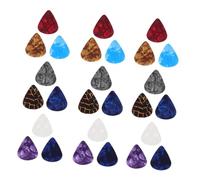 Levemolo 30pcs Mixed Color Guitar Picks Celluloid Thumb Bass Acoustic Guitar Plectrums Unique Design for String Instruments
