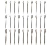 Levemolo 30pcs Stainless Steel Laboratory Sampling Spoons Set, 3 Sizes 10.5/12.5/14cm Medicine Scoop Utensils for Precise Experiment and Reusable Lab Use
