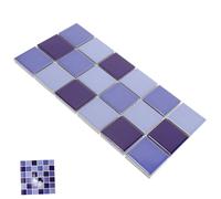 Levemolo 36pcs Blue Ceramic Mosaic Pool Tiles for Swimming Pool Backsplash Bathroom Floor Outdoor Landscape Smooth Surface Uniform Thickness Easy to Install Decorative Tiles for Home and
