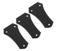 Levemolo 3Pcs Black Guitar Truss Rod Cover Metal Replacement Truss Rod Cavity Cap with Screws Headstock Accessory for Electric and Acoustic Guitars