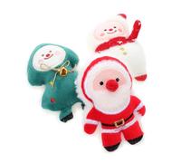 Levemolo 3pcs Christmas Cat Toys Interactive Bite-resistant Kitten Toys Snowman Christmas Tree and Santa Design Fun Holiday Pet Play for Indoor Cats
