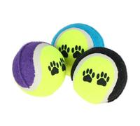 Levemolo 3pcs Cute Pet Dog Chew Toys Tennis Paw Prints for Cats and Dogs Fun Chew to Prevent Scratching Furniture Engaging Pet Toys for Active Play