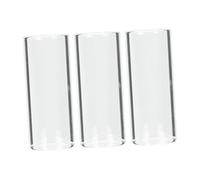 Levemolo 3pcs Guitar Fingertip Protector Glass Slide Covers 6cm Acrylic Finger Guards for Guitar Playing Practice Finger Tips Guard