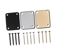 Levemolo 3pcs Neck Mounting Plate for Electric Guitar Bass Neck Joint Back Plate Guitar Accessories