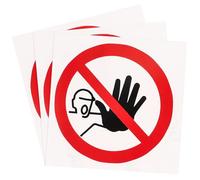 Levemolo 3pcs No Entrance Warning Stickers Self-Adhesive Vinyls Safety Reflective Sticker Visible from Far Not Easy to Tear for Factories Indoor and Outdoor Smooth Surface