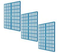 Levemolo 3pcs Plastic Rabbit Cage Mats Blue Small Animal Foot Pads Resting Floor Pads for Guinea Pigs Chinchillas Cats Dogs Versatile Cage Pedals