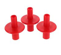 Levemolo 3pcs Red Double-headed Plastic Cymbal Sleeves Set for Drum Kit Cymbal Stand Replacement Vibration Dampening Seat Washers Stackers for Clearer Acoustic Clarity and Secure Mounting