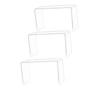 Levemolo 3pcs Shoe Display Stand Acrylic Display Risers Small Shoe Rack for Storage Shelf