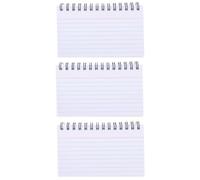 Levemolo 3pcs Small Pocket Notepads with Spiral Binding, Portable White Note Pads for Students, Paper and Aluminum Alloy Material, for Drawer Organisation and Recording Your Journey