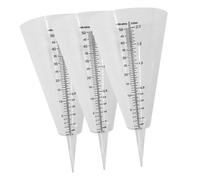 Levemolo 3pcs Transparent Cone Design Rain Gauge with Scale Outdoor Rain for Accurate Rainfall Measurement Garden Rainwater Test Cups for Farming and Climate Research