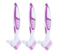 Levemolo 3pcs Turtle Shell Cleaning Brushes Mud Remover Reusable Portable Brushes for Aquatic and Land Tortoises Turtle Tank Shell Care in Purple