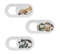 Levemolo 3pcs White Laptop Webcam Privacy Covers Set Abs Material and Adhesive Tape, Easy to Peel and Stick, Protect Your Privacy for Home and Office Use