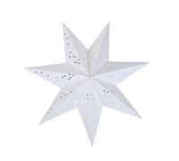 Levemolo 45cm Seven-point Star Decorative Lamp Cover White Paper Festival Hanging Light Shade for Party Home Bedroom Garden