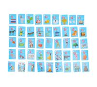 Levemolo 45Pcs Thai Vocabulary Builder Flash Cards for Bright Double-sided Learning Cards Educational Supplies Early Language Development