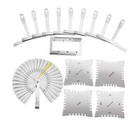Levemolo 47pcs Guitar Maintenance Tool Kit Shaped Rulers and Radian Ruler for Accurate Instrument Care and String Action Measurement