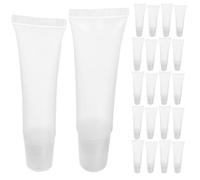 Levemolo 48pcs Refillable Lip Oil Tubes Glossy Plastic Design, 8ml and 10ml Lip Gloss Dispensers for Travel and Daily Use