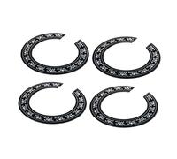 Levemolo 4pcs Acoustic Guitar Rosette Decal Set Self-Adhesive Sound Hole Decoration Stylish Inlay Stickers for Classical Guitar Accessories