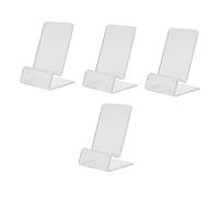 Levemolo 4pcs Acrylic Mobile Phone Display Stand for Retail Show Rack Cellphone Support Holder for Filming and Material for Desk Use
