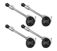 Levemolo 4pcs Adjustable Height Bass Drum Support Leg with Anti-slip Metal Foot Silver Drum Fixed Bracket for Studio and Home Practice Accessory Replacement Part