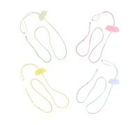 Levemolo 4pcs Adjustable Small Animal Harness Vest with Leash for Hamsters Squirrels Chinchillas Nylon Chest Strap with Angel Wings Colors for Safe Outdoor Walking