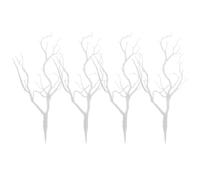 Levemolo 4pcs Artificial Antler Branches Plastic Tree Twigs for Vase Decoration and Diy Headbands Realistic Dried Decorative Plant Stems for Home Halloween Christmas Display