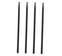 Levemolo 4pcs Carbon Fiber Drum Sticks Black for Jazz Percussion Musical Instrument Lightweight Reusable Drummer Stick for Practice and Performance