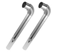 Levemolo 4pcs Flue Pipe Chimney Elbow Stainless Steel Fire Pipe Wood Burning Stove Pipe Kit Elbow Chimney for The for Silver
