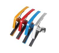 Levemolo 4pcs Folk Guitar Tuners Clip Clamp Quick Release Metal Tuning Clamp Capo for Acoustic Classical Ukulele Violin